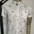 Camisa casual moderna de algodón para hombre